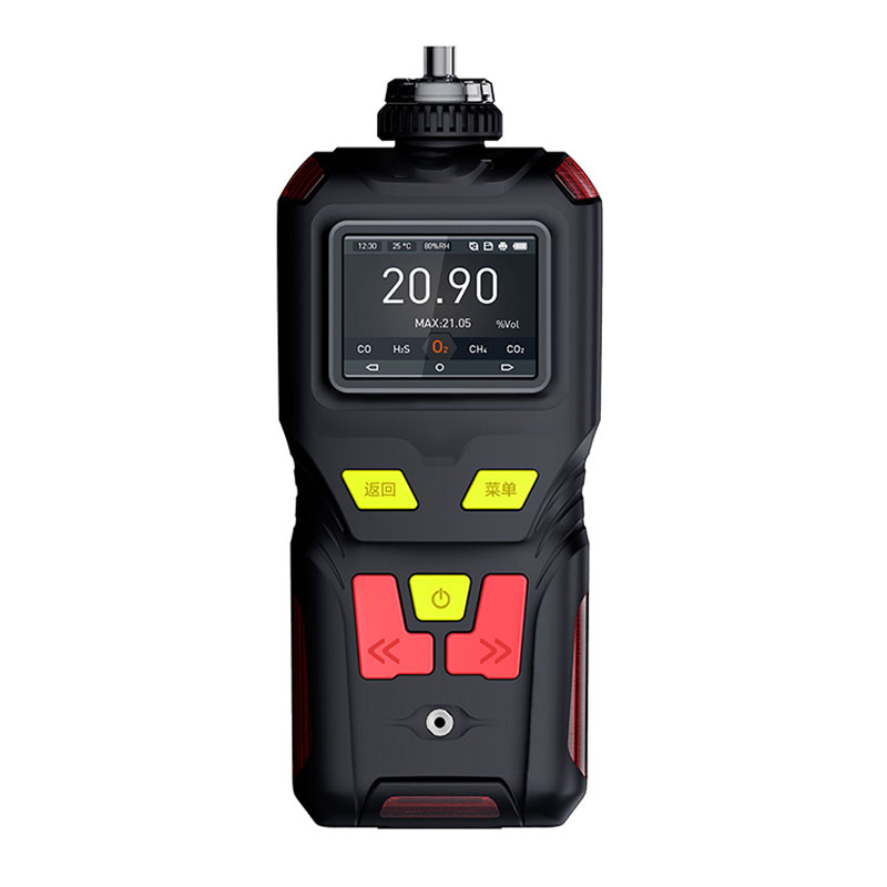 Como transmitir e armazenar os dados de detecção do detector de gases de quatro em um?
