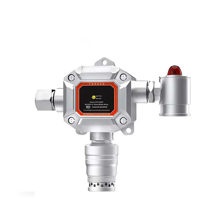 Qual é o tamanho da área de medição de um detector de gás?